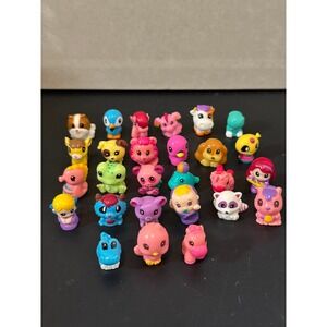 Squinkies Miniature Figures Lot of 24 Animals Characters Tiny Collectible Toys